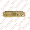 Textured Small "NO SOLICITING" Brass Door Sign